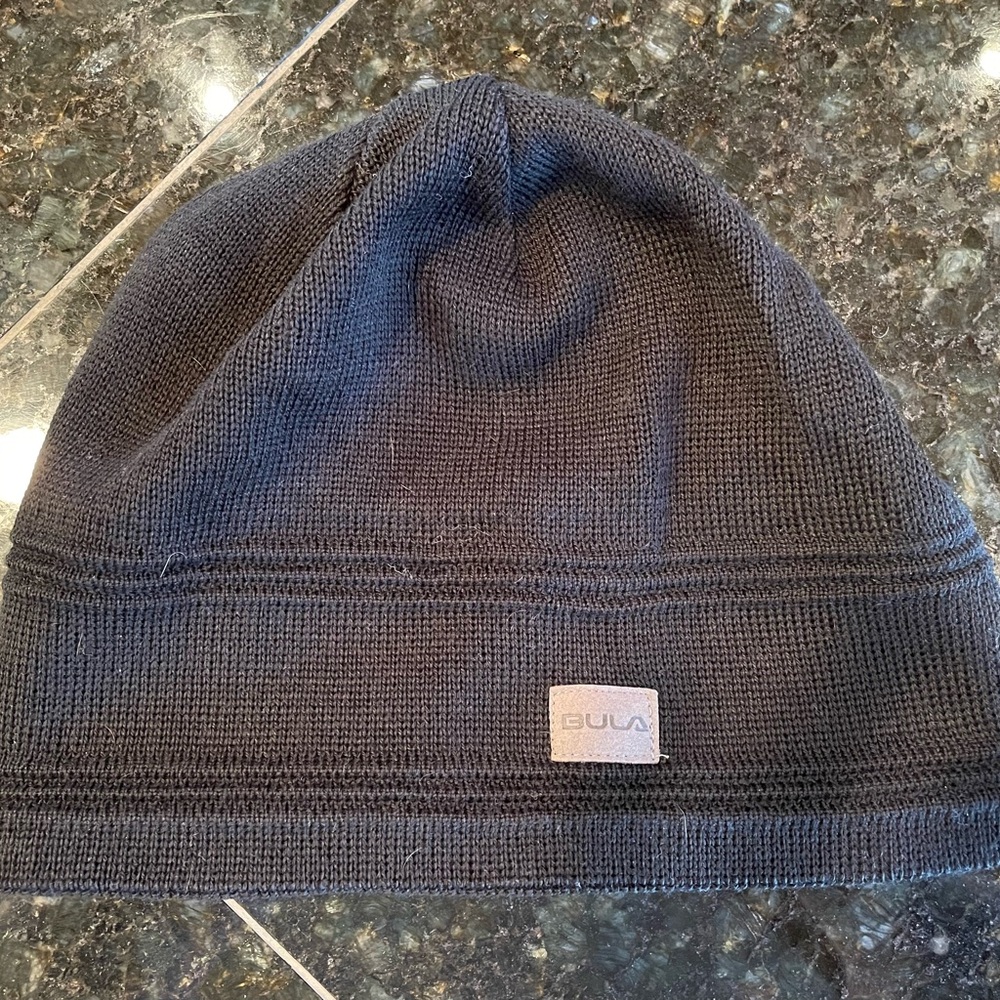 Bula Black Knit Beanie Hat